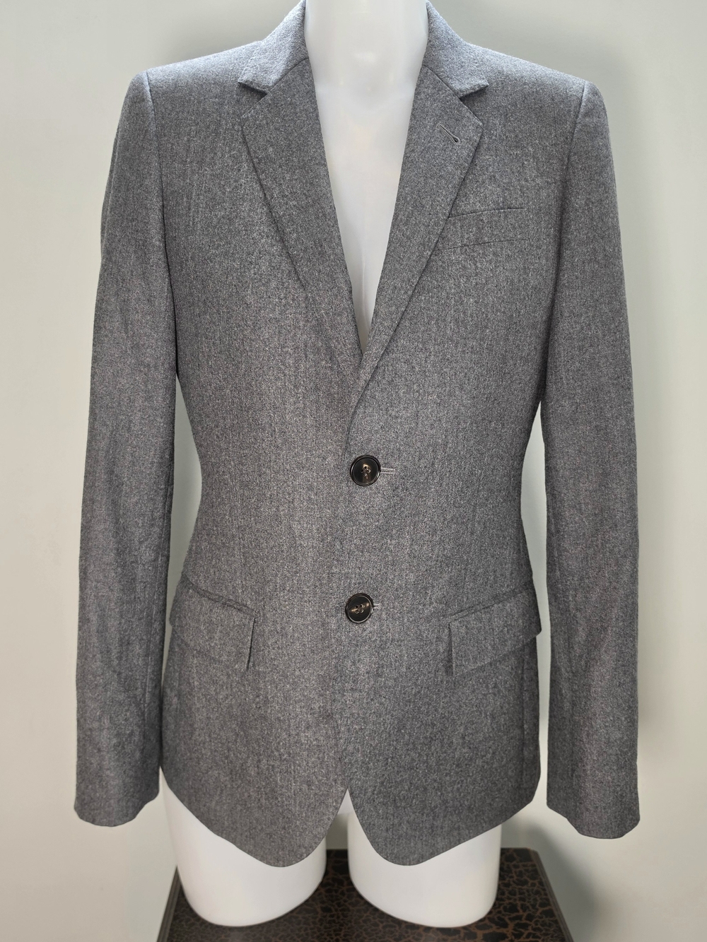 J.Crew Ludlow Italian Wool Blazer Women's Sz 4 - Gray Vitale Barberis Canonico